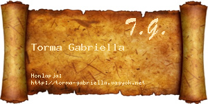 Torma Gabriella névjegykártya